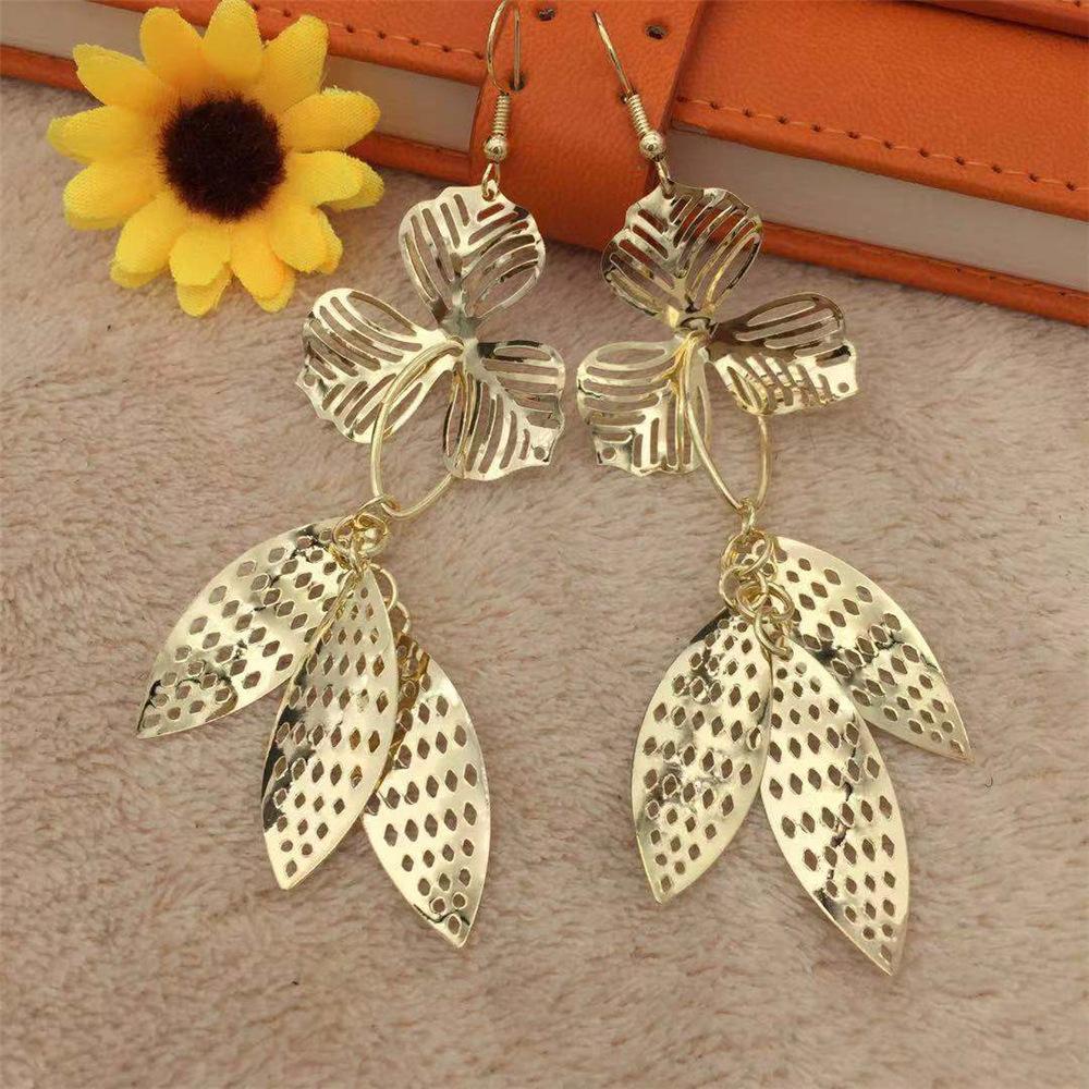 Earrings Hollow Flower Earrings Ladies Tassel Earrings Night Party Dress Accessories