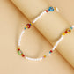 Jewelry Fresh and Sweet Imitation Pearl Necklace Spice Girl Niche Design Glass Flower Trend Necklace