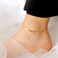 Blade Anklet Titanium Steel Material Non-fading Hypoallergenic Plated 18K Real Gold Flat Snake Chain
