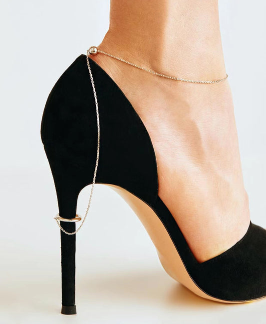 Jewelry niche fine chain metal shoe chain foot decoration simple and creative adjustable connection anklet female