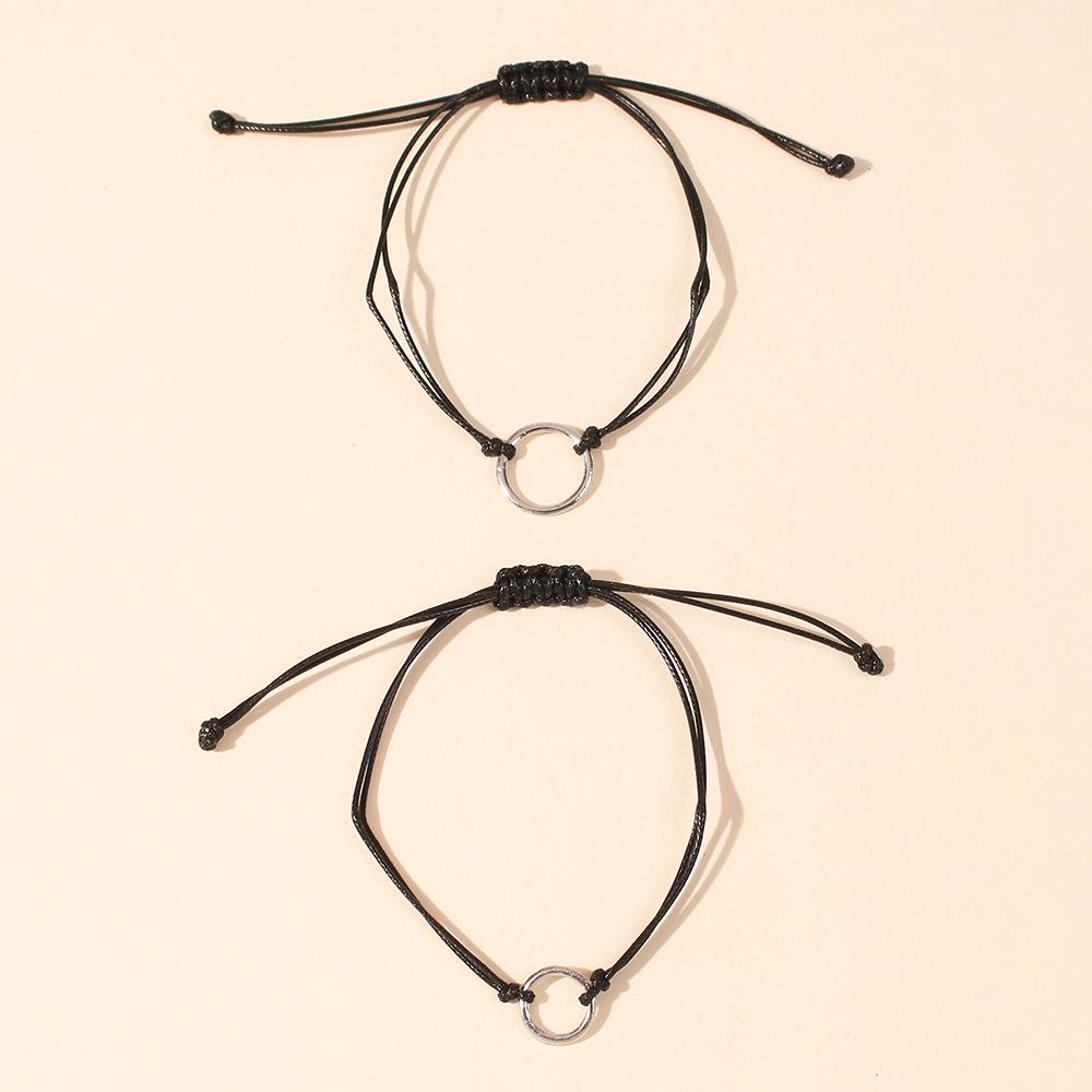 B1327 Simple Couple Bracelet Bracelet Set Simple Diamond Jewelry Niche Geometric Creative Accessories Female