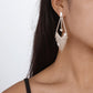 1487 Exaggerated Rhinestone Tassel Earrings Retro Long Water Drop Shape Light Luxury Earrings Immortal Internet Celebrity Earrings