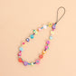Jewelry niche design handmade colorful flowers mobile phone chain female fairy autumn and winter mobile phone ornaments