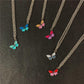 Ins Harajuku net red jumping di oil color butterfly necklace personality street hip-hop necklace tide