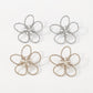 E1126 Flower full diamond temperament hollow earrings niche elegant retro celebrity personality earrings