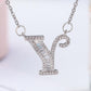 26 letter item jewelry wife's romantic travel copper micro-inlaid pendant Xie Na with the same style of personalized necklace jewelry