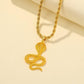 Jewelry personalized men's twist chain exaggerated metal cobra pendant hip-hop long necklace