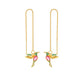 Accessories colorful bird ear wire long bird earrings female hummingbird earrings cute small animal earrings