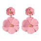E8327 Mori flower earrings creative fashion alloy spray paint multi-color flower stud earrings for women