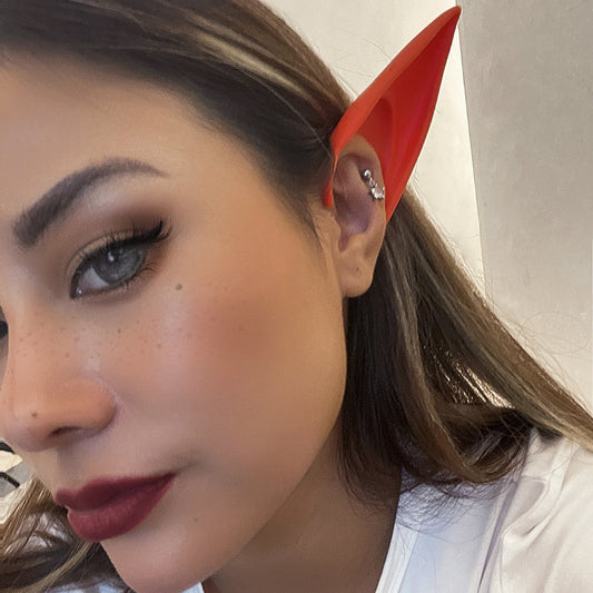 Creative Silicone Halloween Funny Elf Earrings Female Simple Geometric Color Sweet Cool No Pierced Ear Clips