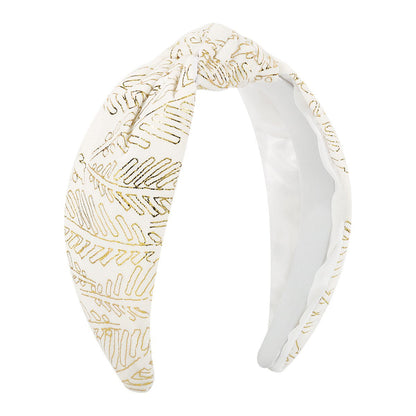 F566 autumn and winter velvet series hot dyed leaves headband niche knotted sweet and elegant going out retro headband female
