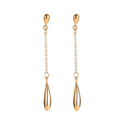 Creative Simple Water Drop Earrings Long Personality Tassel Earrings Streamlined Earrings Female Gifts