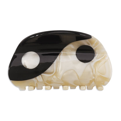 F4433 Acetic acid plate creative personality Tai Chi Yin Yang gossip grabbing clip hit color minority national disk hair shark clip