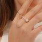 Chain ring set ins fashion creative sweet all-in-one pearl ring female
