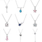 Simple and cold zircon pendant necklace fashion five-pointed star key cat clavicle chain niche design