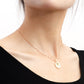 Jewelry simple geometric round LOVE rose pendant necklace female ins trend trend accessories