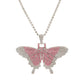 Ins full diamond Cuban butterfly necklace retro personality exaggerated butterfly pendant necklace fashion hip-hop accessories