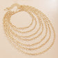 Jewelry hip-hop punk multi-layer chain all-match necklace street trend metal geometric set chain