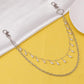 Trouser chain double-layer drop-shaped imitation pearl embellished with personalized geometric retro fashion all-match jeans