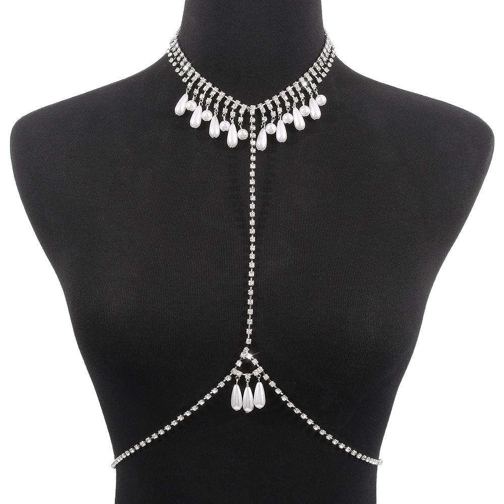 C276 Sexy Simple Lady Claw Chain Body Chain Net Red Pearl Fashion Elegant Waist Chain