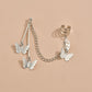 Ear bone clip butterfly one-piece earring female earring net red same style ins ear clip chain accessories
