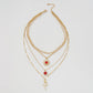 N9511 Jewelry Retro Sun Heart Flower Necklace Diamond Necklace Fashion Necklace Female