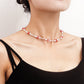Jewelry bohemian colorful five-pointed star transparent rice bead choker necklace female ins