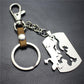 Lizard gecko stainless steel key chain car decoration couple bag key pendant top layer cowhide