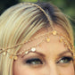 Street shot super shiny sequins wave tassel chain headdress headband hair accessories