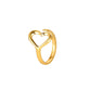 Fashion Stainless Steel Hollow Love Opening Ring Creative Simple Peach Heart Shaped Titanium Steel Ring Jewelry Female
