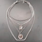 Jewelry Vintage Multilayer Chain Angel Wings Embossed Queen Image Necklace Clavicle Chain