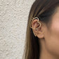 Jewelry simple and cold peach heart-shaped ear bone clip fashion street shooting geometric metal ear hanging earrings