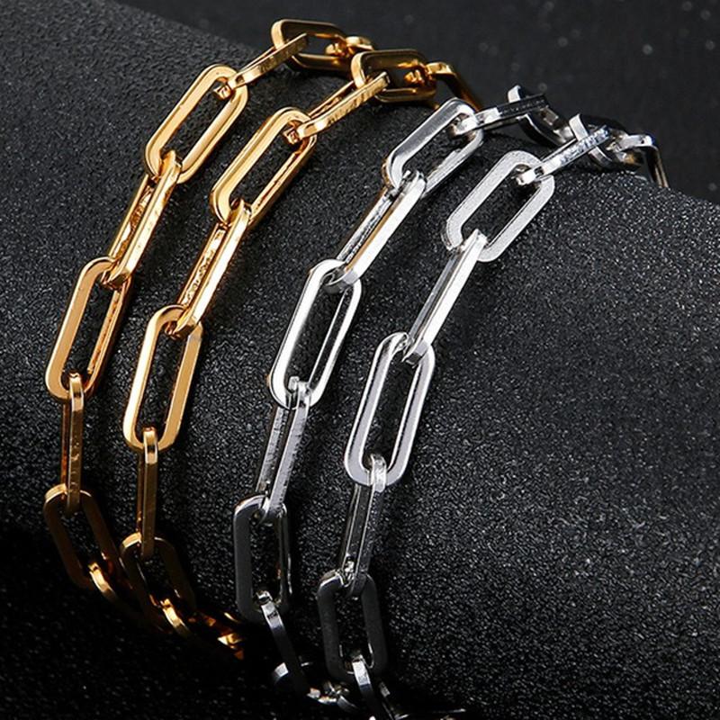 Necklace Women's Simple and Versatile Titanium Steel Paperclip Necklace Chain Niche Design Light Luxury Geometric Necklace