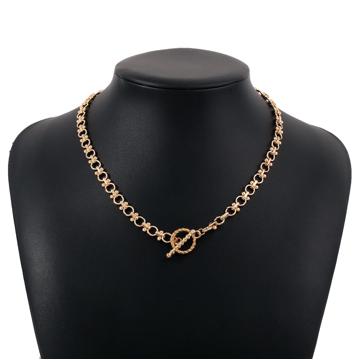 N1712 punk niche single-layer collarbone necklace creative splicing chain personality cold necklace