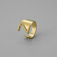 English 26-letter steel peptide ring niche design stainless steel gold-plated cold opening finger jewelry