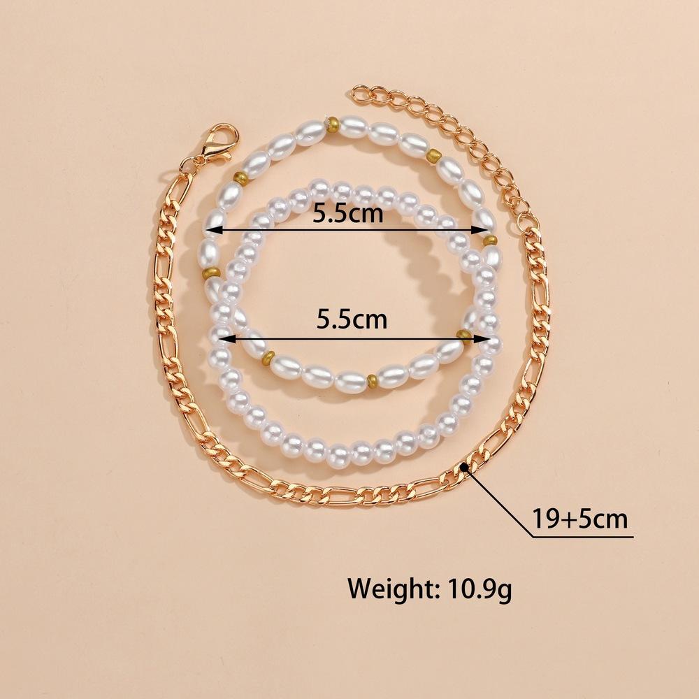 Fashion Chain Bracelet Simple Stretch Thread Imitation Pearl Bracelet Bracelet Accessories