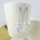 Five-pointed star opal earrings long section natural stone earrings net red hot style street stall jewelry live pet fan