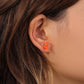 Trend personality exaggerated piercing faucet fluorescent color earrings