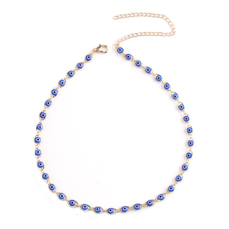 Explosive jewelry fashion ins devil's eye exaggerated trend clavicle chain