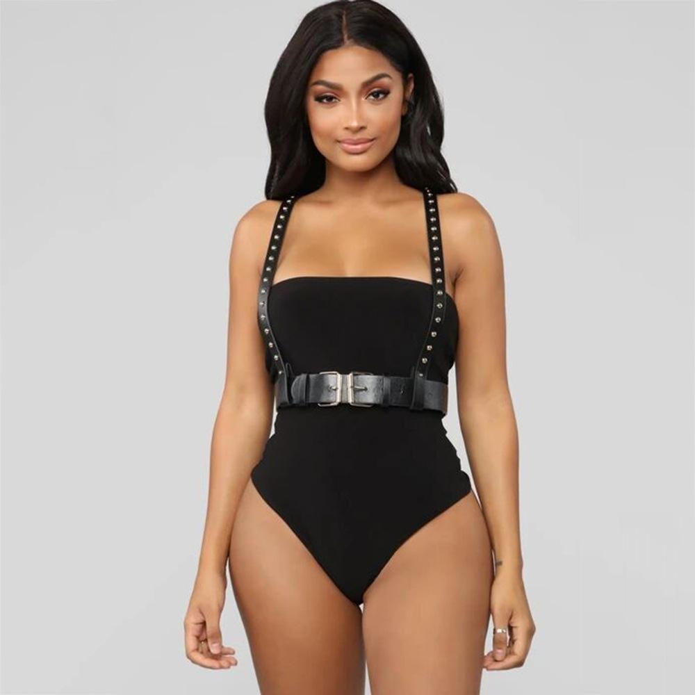 C274 Personality wearable punk suspender belt gothic exaggerated party show sexy body chain