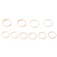 R128 Simple and indifferent plain ring ring set metal niche glossy geometric ring joint ring