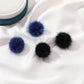 Fashion color fur ball earrings female autumn and winter personality mink plush ball earrings fresh and sweet earrings