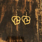 Titanium steel earrings stainless steel letter cross heart earrings ins indifferent high-end female