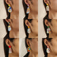 Original geometric acrylic plate graffiti earrings art abstract painting exaggerated temperament earrings