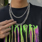 Jewelry Hip Hop Punk Metal Chain Men's Necklace Fashion Simple Geometric Necklace Set