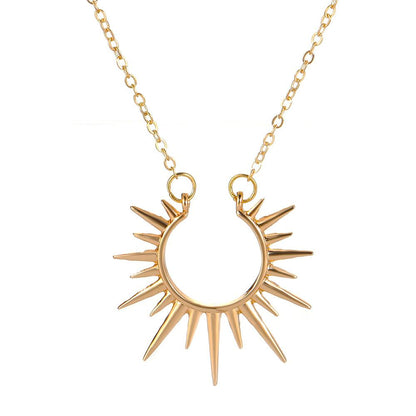 Sunflower Pendant Necklace Retro Metal Clavicle Chain Fashion Creative Jewelry Women