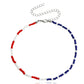 Jewelry simple fashion red blue white necklace female necklace personality all-match cold design sense necklace