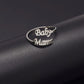 Jewelry retro letters BabyMama ring female personality simple ring