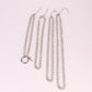 Jewelry punk metal chain multi-layer necklace hip-hop ins cross geometric ring necklace