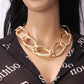 Jewelry Exaggerated Thick Irregular Shape Chain Necklace Female Hip Hop Trend Short Sweater Chain